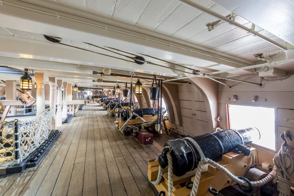 The upper gun deck